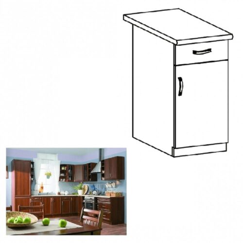 SICILIA barna mdf fiókos alsó konyhaszekrény jobbos 40cm SICILIA barna mdf fiókos alsó konyhaszekrény jobbos 40cm