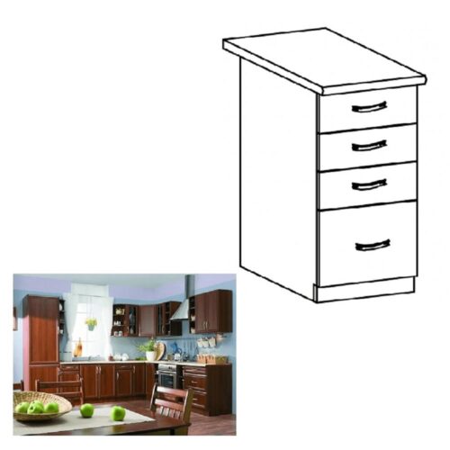 SICILIA barna mdf fiókos alsó konyhaszekrény 40cm SICILIA barna mdf fiókos alsó konyhaszekrény 40cm