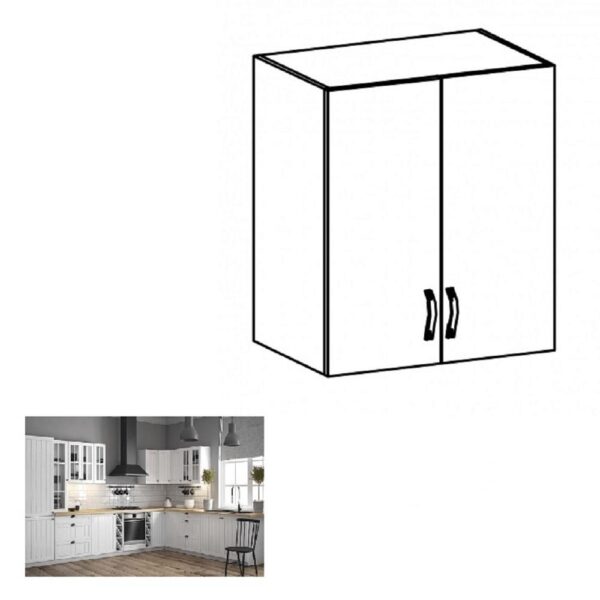 PROVANCE fehér mdf felső konyhaszekrény 60cm