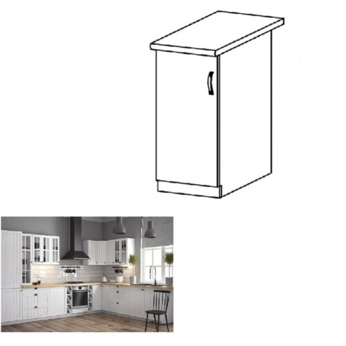 PROVANCE fehér mdf alsó konyhaszekrény balos 30cm PROVANCE fehér mdf alsó konyhaszekrény balos 30cm