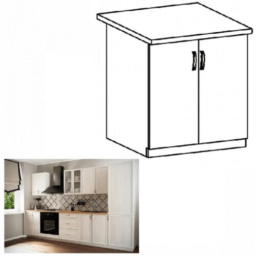 SICILIA fehér mdf alsó konyhaszekrény 80cm