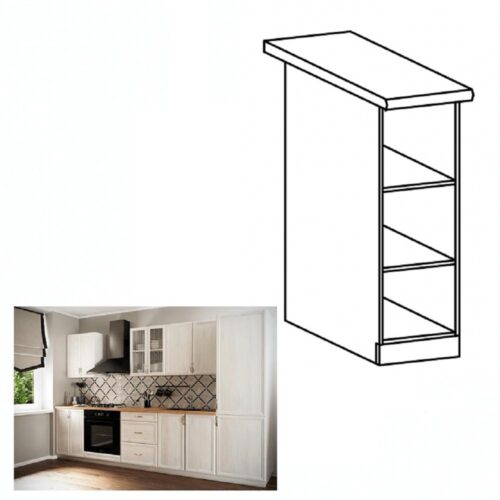 SICILIA fehér mdf alsó konyhaszekrény 20cm SICILIA fehér mdf alsó konyhaszekrény 20cm