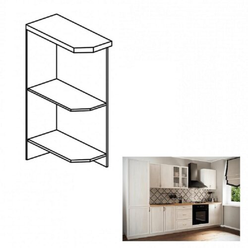 SICILIA fehér mdf alsó polcos konyhaszekrény balos 25cm SICILIA fehér mdf alsó polcos konyhaszekrény balos 25cm