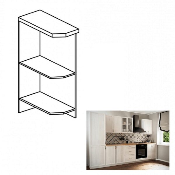 SICILIA fehér mdf alsó polcos konyhaszekrény balos 25cm SICILIA fehér mdf alsó polcos konyhaszekrény balos 25cm