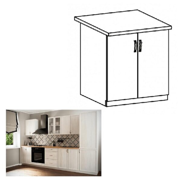 SICILIA fehér mdf alsó konyhaszekrény 60cm