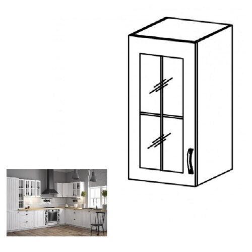 PROVANCE II fehér mdf felső konyhaszekrény balos 30cm PROVANCE II fehér mdf felső konyhaszekrény balos 30cm