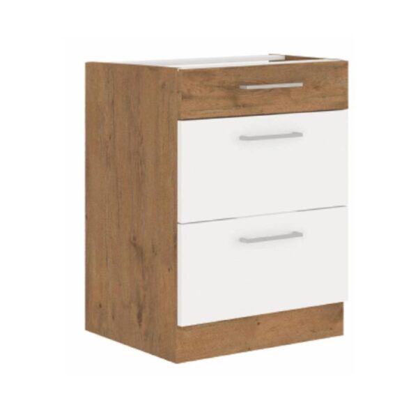 VEGA fehér mdf fiókos alsó konyhaszekrény 60cm