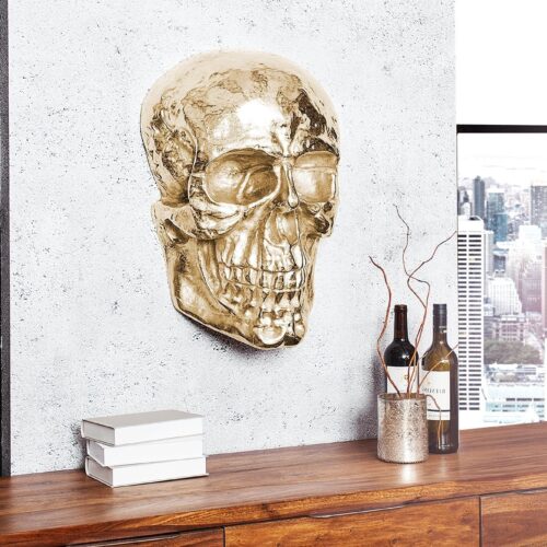 SKULL arany falidísz 40cm SKULL arany falidísz 40cm