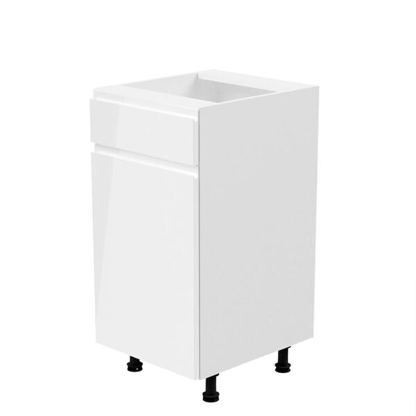 AURORA fehér mdf alsó konyhaszekrény fiókkal balos 40cm