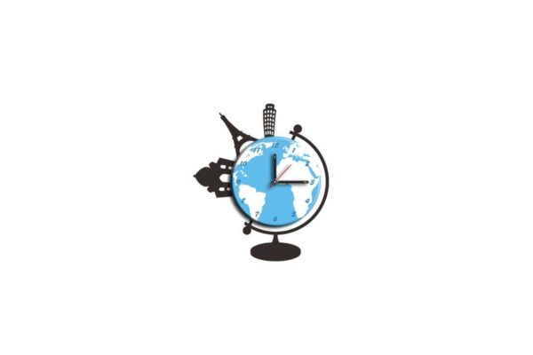 STICKER CLOCK kék és fehér műanyag falmatrica STICKER CLOCK kék és fehér műanyag falmatrica