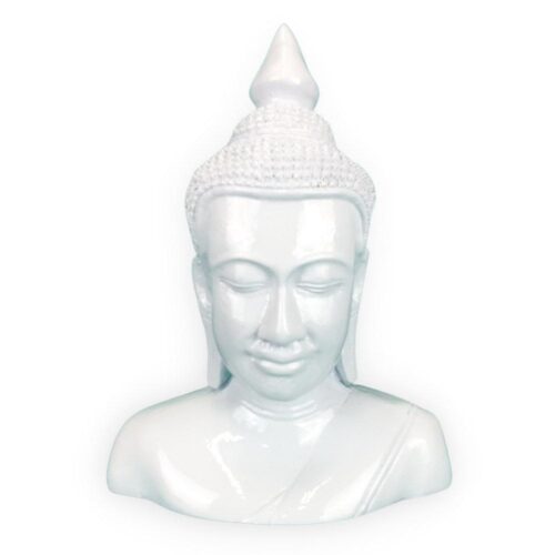 THAI fehér Buddha mellszobor THAI fehér Buddha mellszobor
