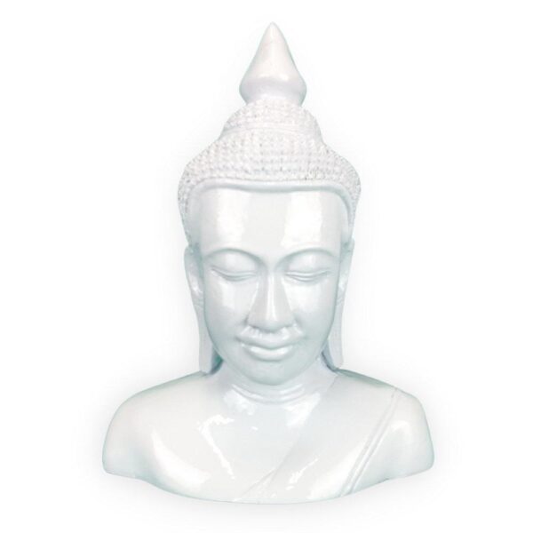 THAI fehér Buddha mellszobor THAI fehér Buddha mellszobor