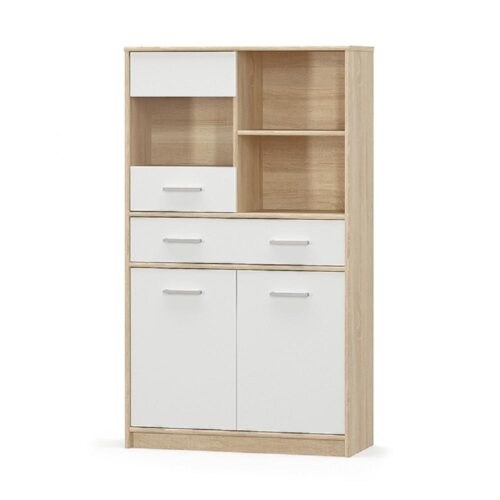 TEYO III barna és fehér mdf vitrin