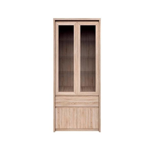NORTY kétajtós barna mdf vitrin NORTY kétajtós barna mdf vitrin